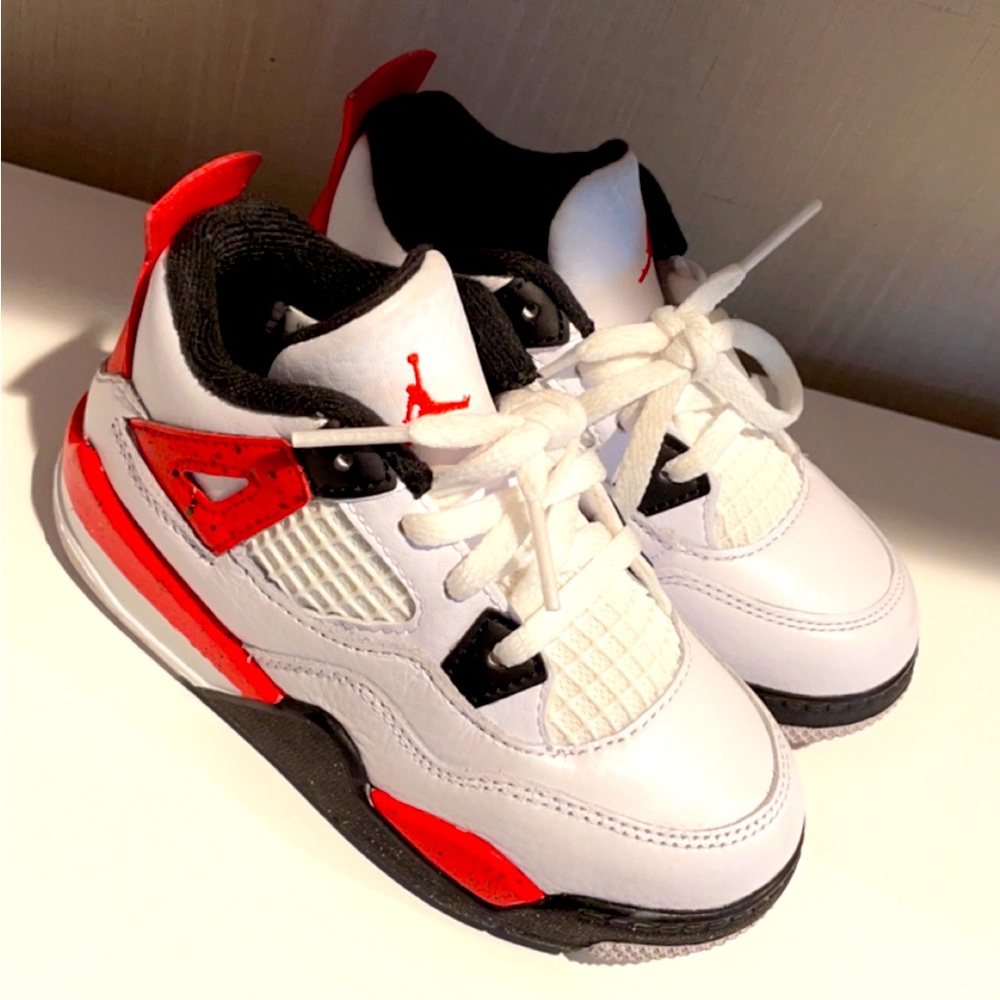 Jordan Kids Sneakers - White, Red, Black